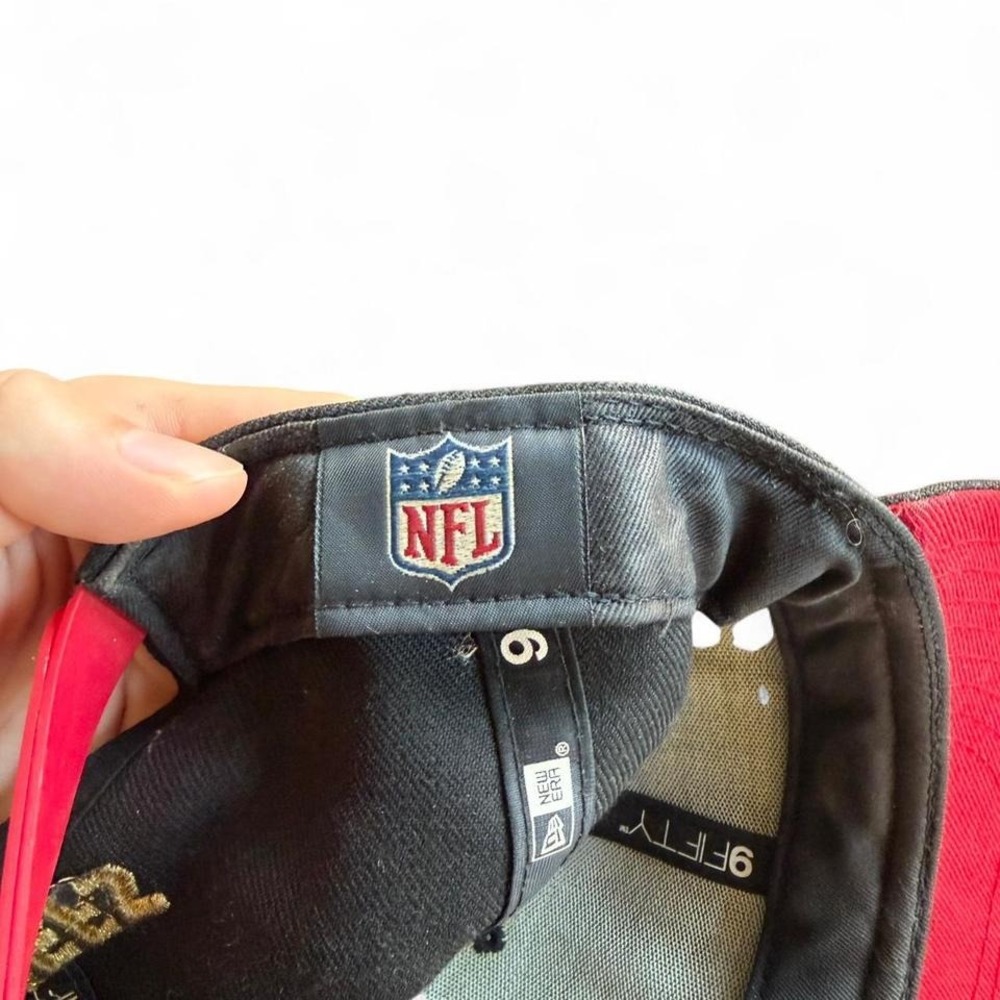New Era 9FIFTY Kansas City Chiefs Snapback Hat Black Gold Wool NFL Cap Mens - Picture 5 of 5